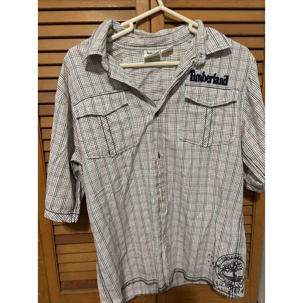 Timberland Button Down with logo size (16-18) Kids